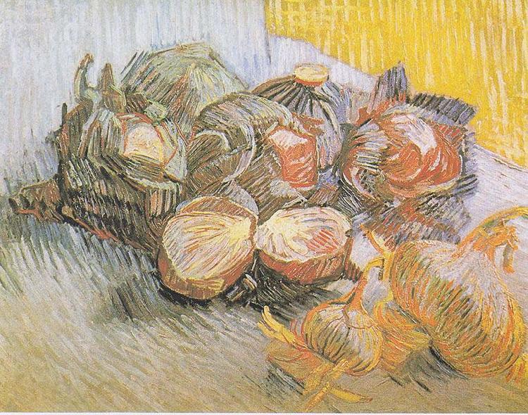 Vincent Van Gogh Still life with red cabbage and onions Germany oil painting art